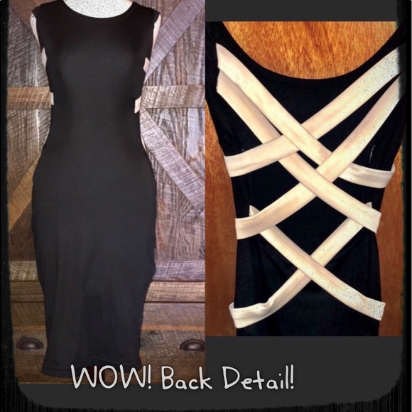 S&D Colore Dresses & Skirts - Black and cream open black dress. Size Small